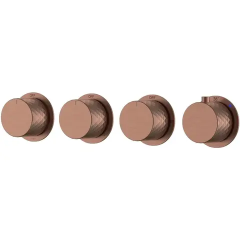 Boheme 124-T-5-BRB.1 Смеситель встроенный с термостатом STICK DIAMOND BRUSHED BRONZE 5-проходной