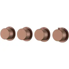Boheme 124-T-5-BRB.1 Смеситель встроенный с термостатом STICK DIAMOND BRUSHED BRONZE 5-проходной фото