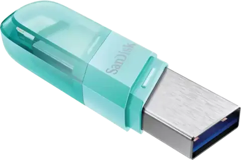 Флеш-накопитель SanDisk 128GB iXpand USB 3.1/Lightning морозная мята