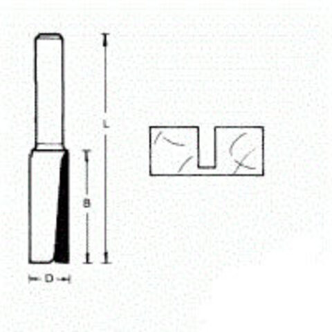 711486 Фреза (D): 10 mm (B): 19 mm (L): 52 mm (754007) Хвостовик 6 mm