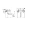 Hansgrohe Logis M32 71287000 Смеситель для кухни настенного монтажа