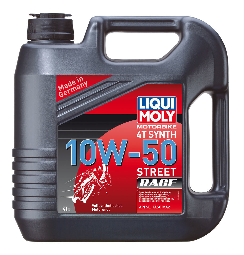 Масло моторное Liqui Moly Motorbike 4T Synth Street Race 10W50 синтетическое 4л