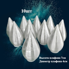 Плафон сферический конус на резьбе/ D4cм, H7см. Пластик (10шт)