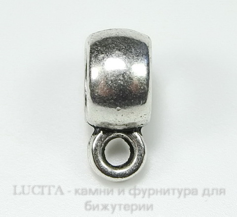 Бейл гладкий 9х4 мм (цвет - античное серебро) ()