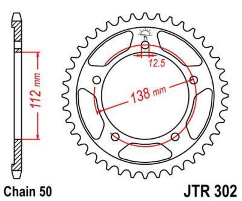Звезда ведомая JTR302 43ZBK