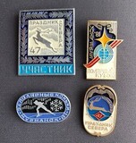K14636 46 праздник Севера Мурманск 1981 год. Дополнилнительные 4 шт. Участник, кубок, коньки, эмблема K14636 46 праздник Севера Мурманск 1981 год. Дополнилнительные 4 шт. Участник, кубок, коньки, эмблема