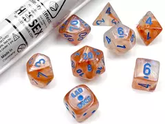 Chessex Dice Set Borealis Lab Rose Gold/Blue (7 set)