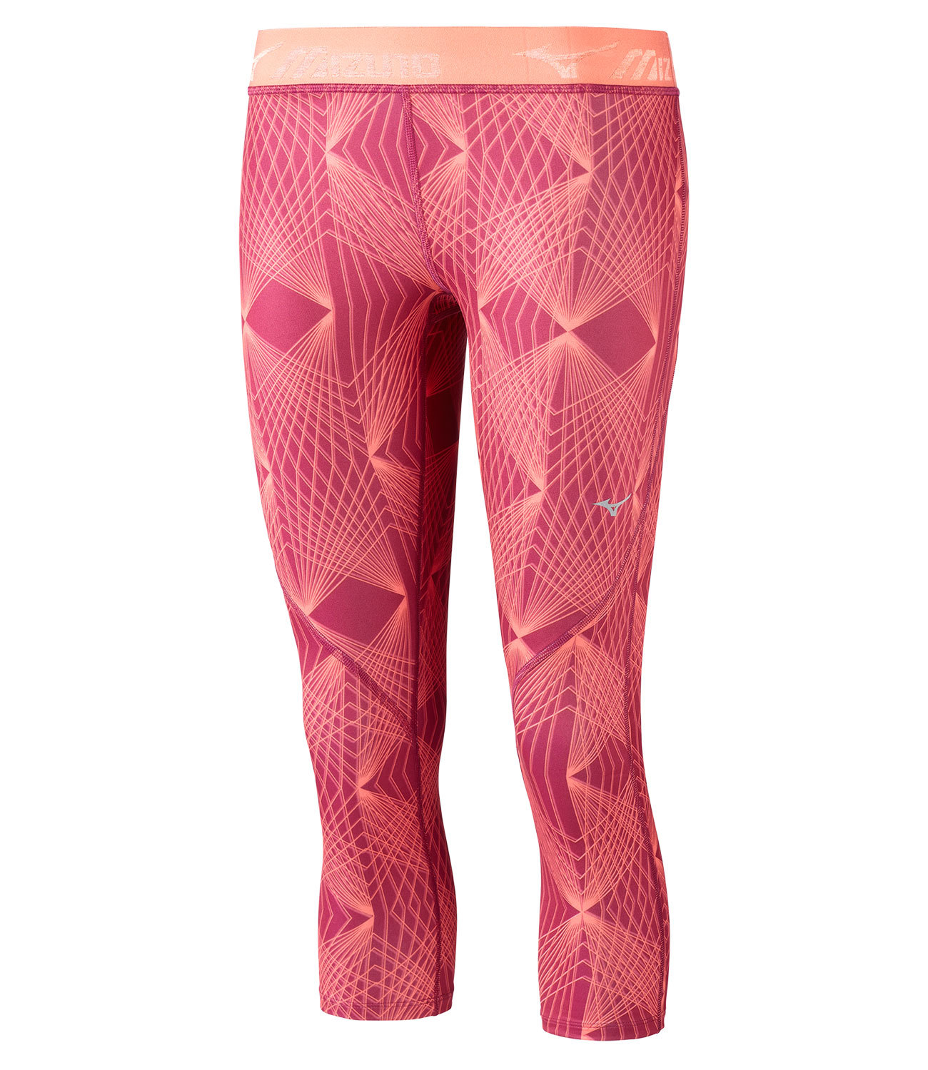 Mizuno Impulse Printed 3/4 Tight тайтсы для бега женские розовые