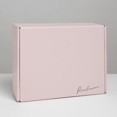 Коробка самосборная одиночная Прямоугольник, Расцветай, Розовый, 21*27*9 см, 1 шт.