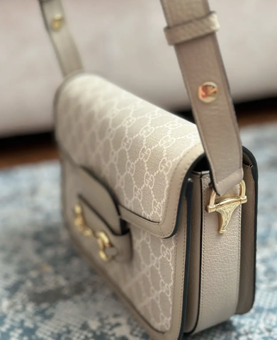 Сумка Gucci 1955 Horsebit серый