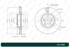 Диск тормозной G-brake  GR-22266