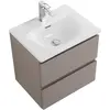 BelBagno KRAFT 39-500/390-2C-SO-СO База под раковину подвесная с фрезерованными ручками по всей длине фасада с 2 выкатн. ящ.,Бежевый Мат.,500x395x500
