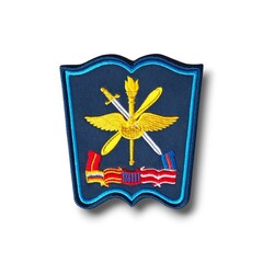 Шеврон Нарукавный ВУНЦ ВВС ВВА им. Жуковского и Гагарина (Воронеж) парадный / Синий С голубым Кантом