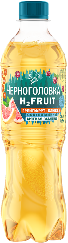 Черноголовка H2FRUIT Грейпфрут-Клюква 0,5 л