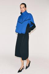 ZARA ТЕХНИЧНЫЕ ШОРТЫ СО СКЛАДКАМИ — ZW COLLECTION, ЧЕРНЫЙ