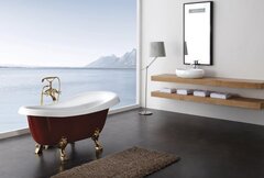 BelBagno BB04-ROS Отдельностоящая акриловая ванна, 170x80.5, цвет: красный фото