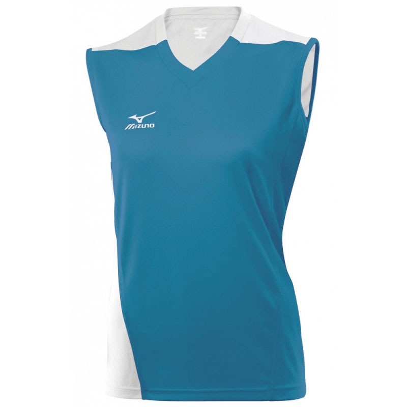 Волейбольная футболка Mizuno Trade SleeveLess женская голубой