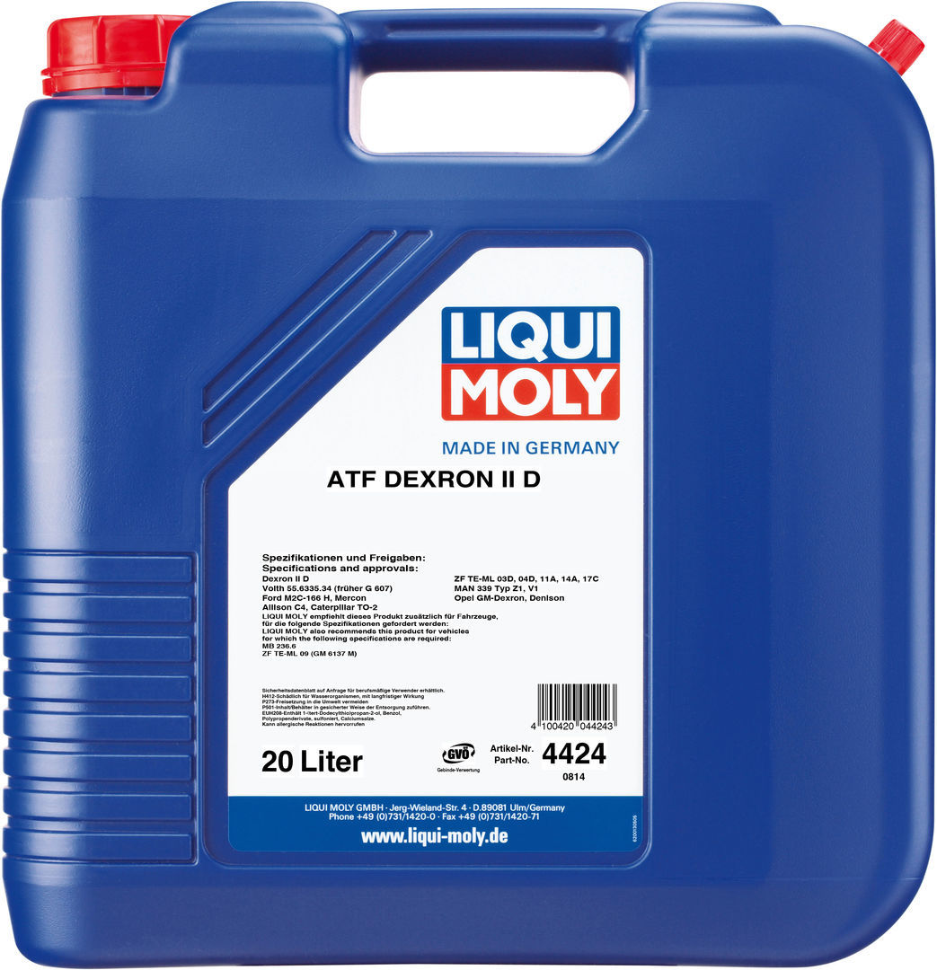 Трансмиссионное масло Liqui Moly ATF Dexron II D минеральное 20л