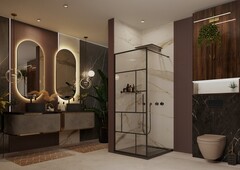 Душевая перегородка Ambassador Walk-in (100х200) черный, стекло с рисунком