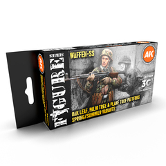Набор красок AK interactive Waffen Spring-Summer Camouflage Set 3G, 6 красок