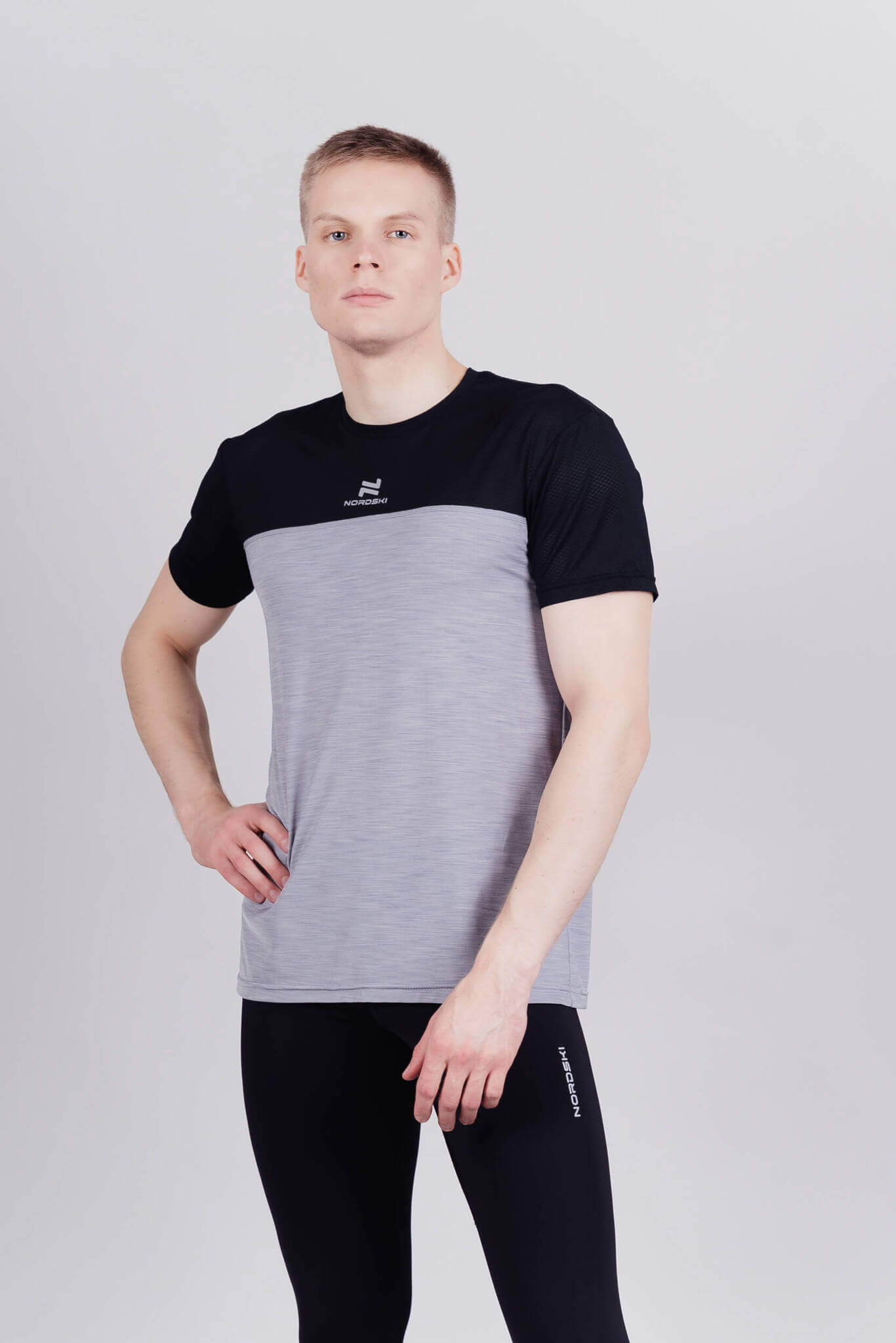 Мужской комплект для бега Nordski Pro Energy grey-black - 4