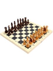 Шахматы обиходные лакированные с доской 290х145х40