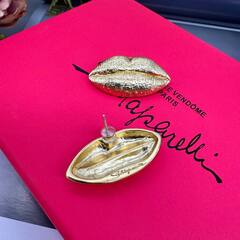 73136- Серьги-пусеты ГУБЫ ( LIPS) в стиле Schiaparelli