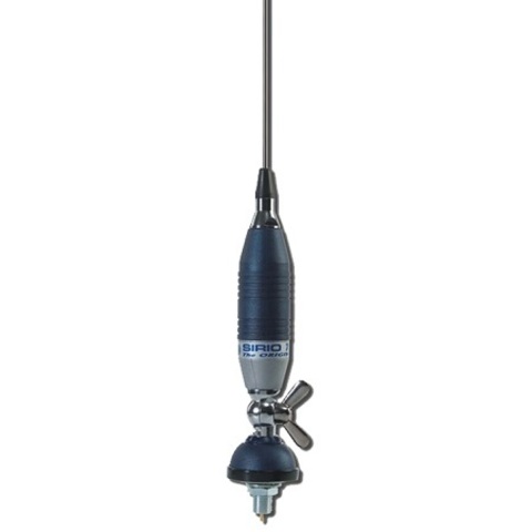 Автомобильная антенна CB диапазона SIRIO SUPER 70 BLUE LINE врезное основание N Chrome