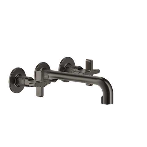 Gessi Inciso 58190#299 Встраиваемый смеситель для раковины на 3 отверстия с изливом 210-190мм (внешние части), цвет: nero XL