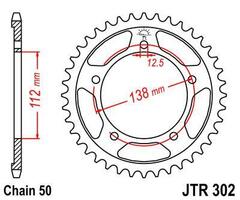 Звезда JT ведомая JTR302.42 зуб CBR900RR Fire Blade SC28 92-95