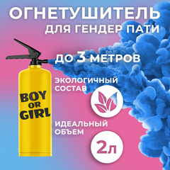 Огнетушитель с Краской Холи Лайк, в коробке, Гендер Пати, Синий, 2 л (цвет корпуса уточните у менеджеров)