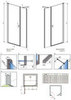 Radaway Nes DWS 10028130-01-01L Распашная душевая дверь