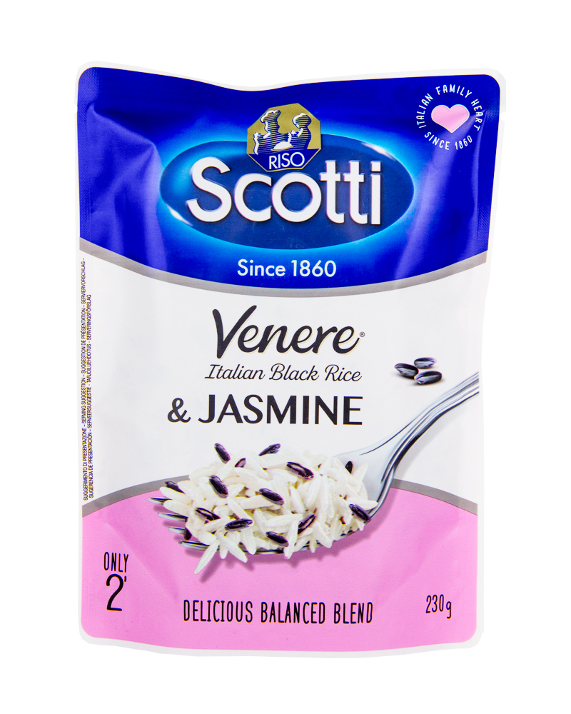 Смесь рисов Жасмин (Jasmin) и Венере (Venere) готовый к употреблению Riso Scotti 230 г