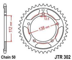 Звезда JT ведомая JTR302.42 зуб CBR900RR Fire Blade SC28 92-95