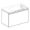 Geberit Acanto 500.612.16.1 Тумба под раковину, 89x53.5x47.5см, черный / лакированный матовый, черный / глянцевое стекло