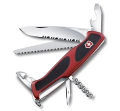 Фото Нож перочинный Victorinox RangerGrip, сталь X55CrMo14 серрейтор, рукоять термоэластопласт, красно-чёрный