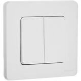 Выключатель двухклавишный - Legrand Inspiria - 10АХ 250В безвинтовые зажимы - белый — фото 8