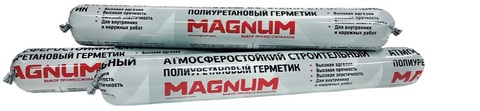 Атмосферостойкий строительный полиуретановый герметик MAGNUM черный, 900 г (уп - 20шт)