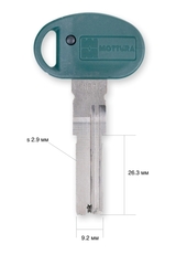 Заготовка вертикального ключа 13619 MOTTURA C28R