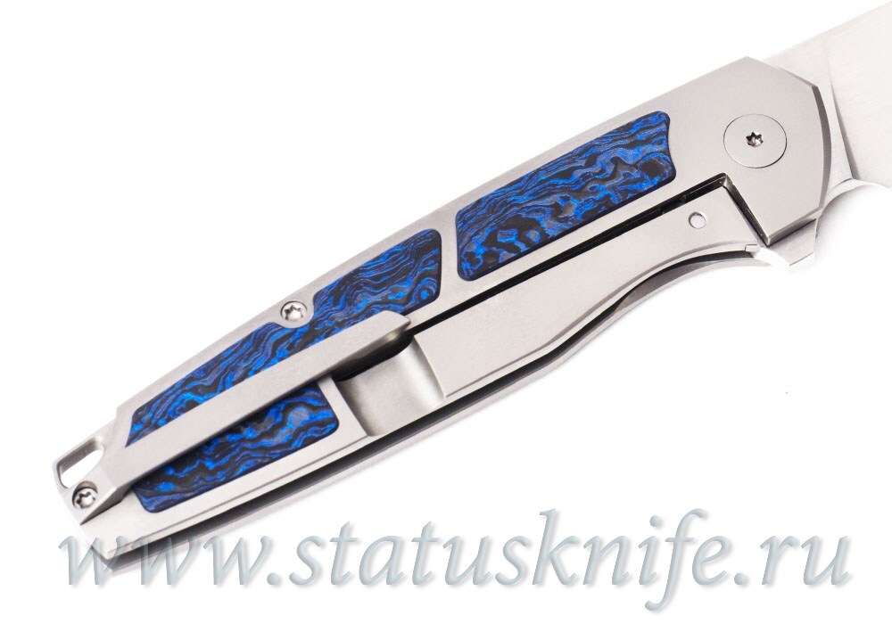 Нож TRILOBIT Blue CF FLIPPER Лопатин Игорь
