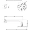 Gessi Emporio shower 47382#149 Душевая головка для настенного крепления, поворотная, с защитой от известкового налёта, цвет: Finox Brushed Nickel