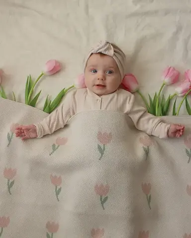 Плед вязаный 100% хлопок
