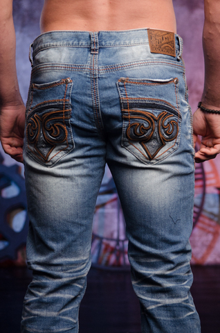 Affliction | Джинсы мужские Ace Fleur Chicago 110SS207 задние карманы клапаны