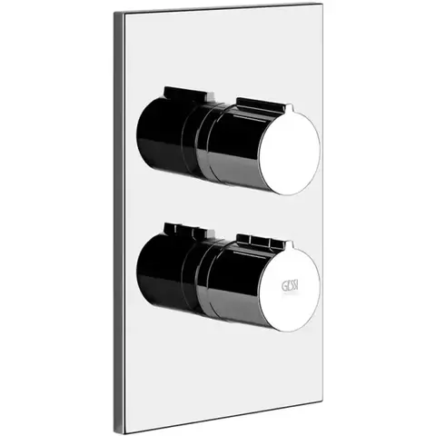 Gessi Emporio Via manzoni 38794#031 Внешние части для термостатического смесителя на 2 позиции, цвет: Chrome