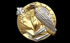Силиконовый молд Ворон (медальон) № 0472