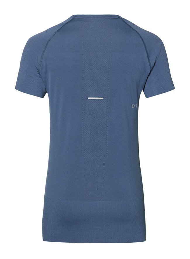 Asics Seamless SS Top футболка беговая женская синяя - 2