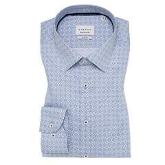Сорочка мужская Eterna Slim Fit 1294-F171-12 с голубым принтом