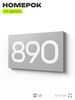 Номер на дверь 890, табличка на дверь для офиса, квартиры, кабинета, аудитории, склада, серая 120х70 мм, Айдентика Технолоджи