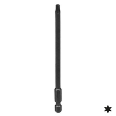 KING TONY (711110T) Вставка (бита) торцевая 1/4", L = 110 мм, TORX, T10, для шуруповерта
