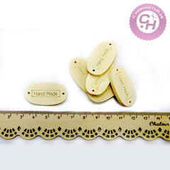 Бирка Hand Made деревянная 2,0*3,5см, набор 6 шт.